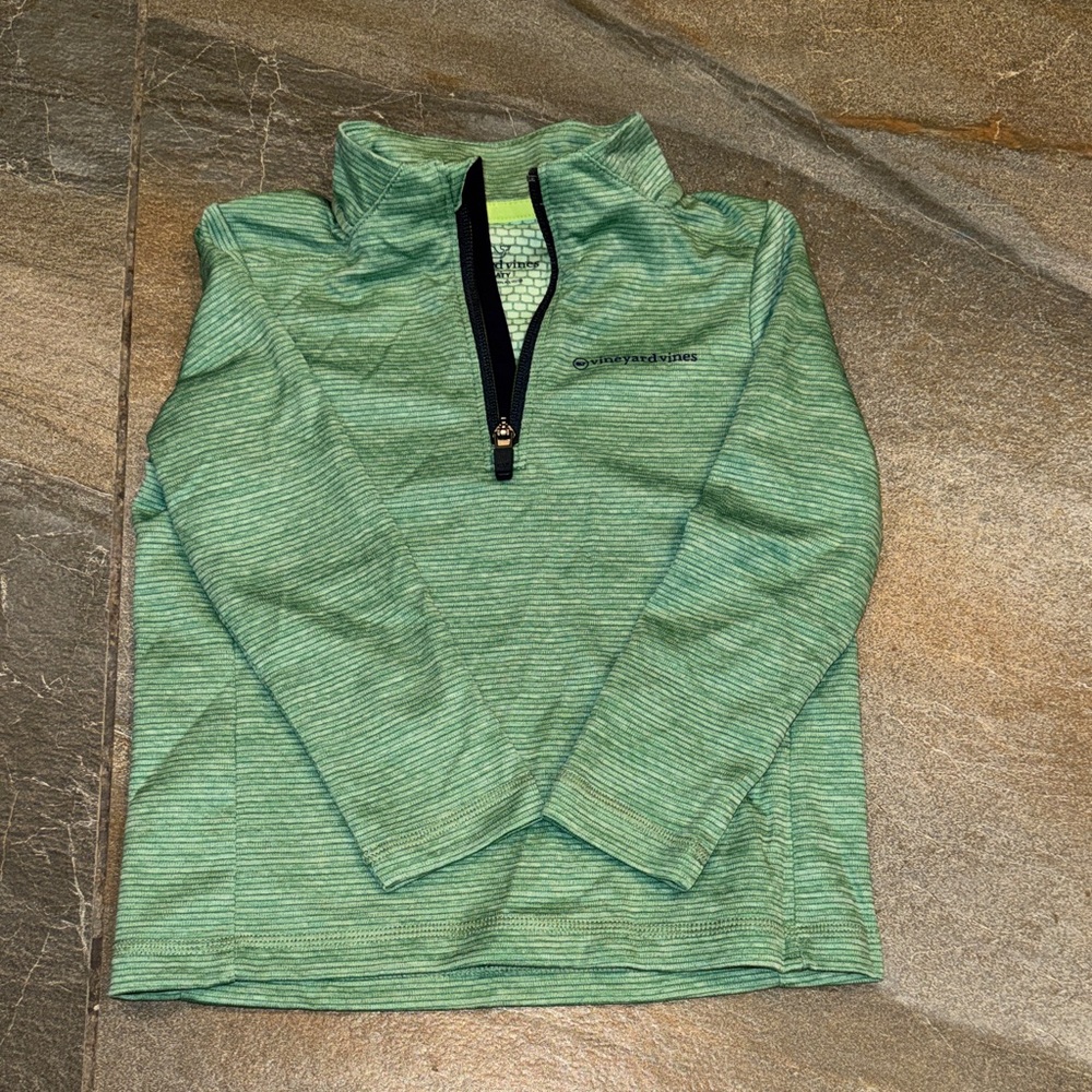 Vineyard Vines Sankaty Green Quarter-Zip Pullover 3T